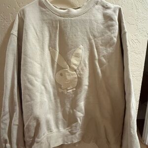 Playboy Beige Knit Top